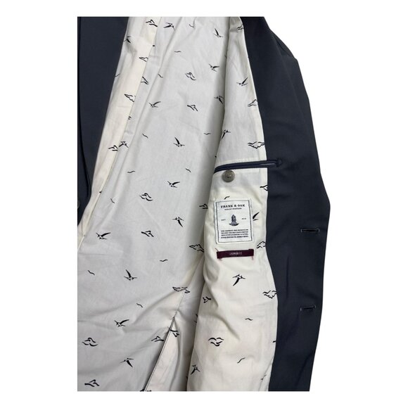 FRANK & OAK Laurier Fit Gray Luxury Designer Business Casual Blazer Jacket 42 - Picture 5 of 8